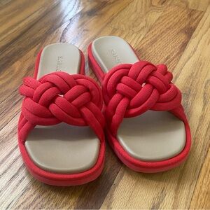 Rothy's Summer Sandal in red, size 8 

Worn twice, a little too big for me.